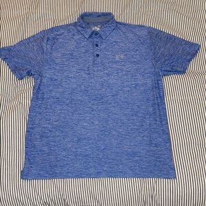 Under Armour Men's Heathered Blue Polo
